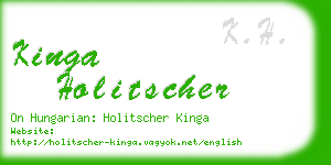 kinga holitscher business card